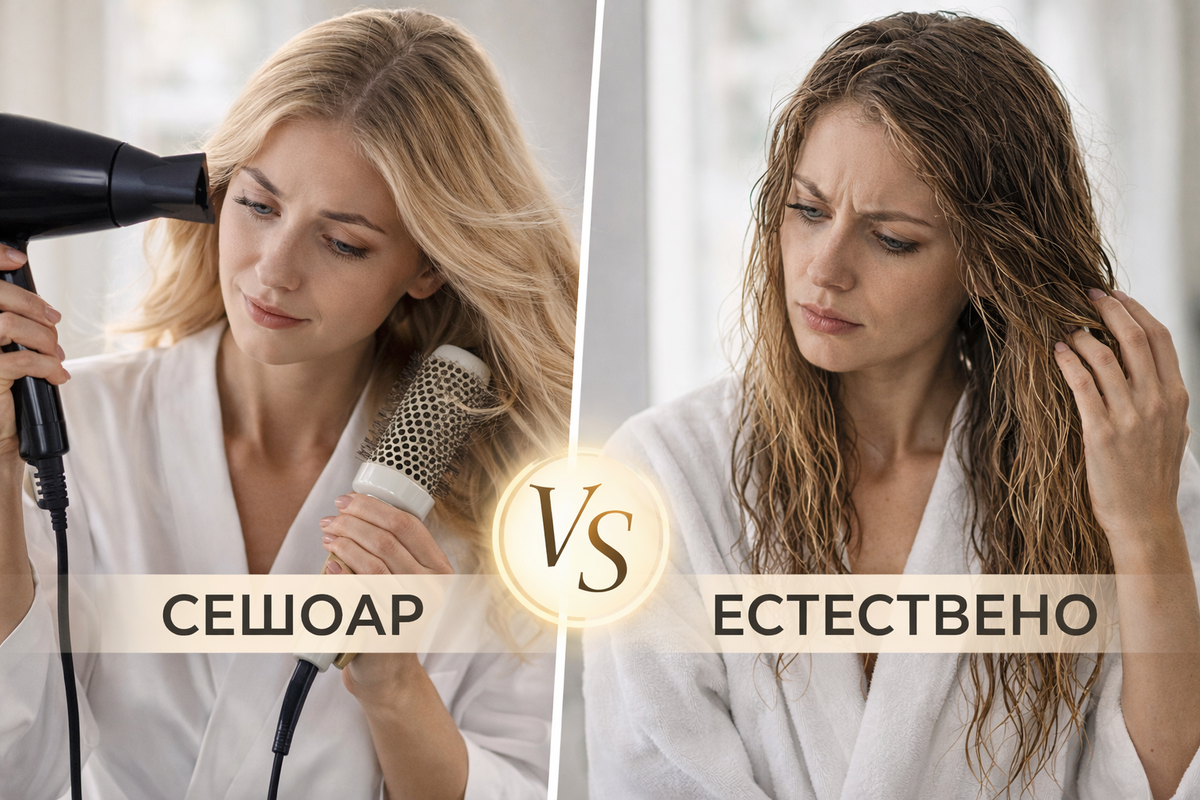 Изкуството на сушенето: Сешоар срещу естествено изсъхване